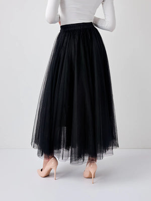 tulle black skirt