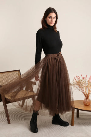 tulle flowing skirt french style