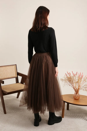 long tulle skirt