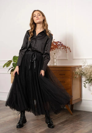 black tulle skirt
