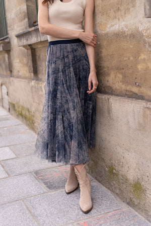 long skirt with elastic band