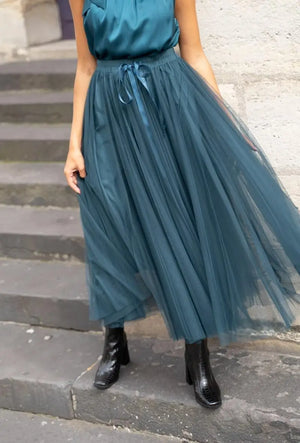 long tulle skirt for women